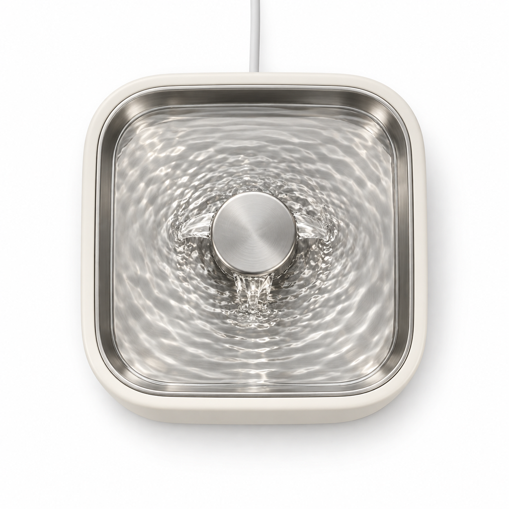 Rill Fountain 2 L in Chalk, top view