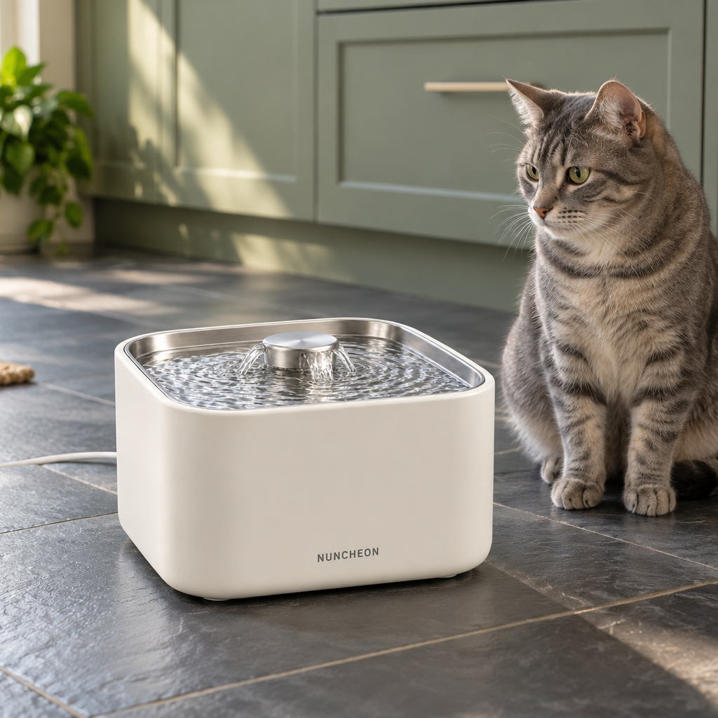 Rill Fountain 3.5 L in Chalk, lifestyle view