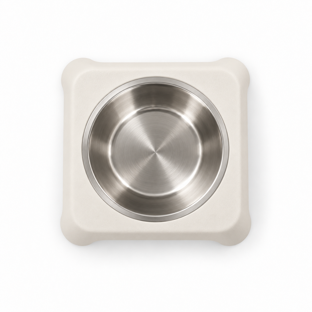 Sill Bowl Stand in Chalk, top view