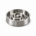 Sill Slow Bowl 2-Cup in Steel, three-quarter view