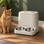 Tally Twin Feeder 5 L in Chalk, lifestyle view