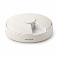Tally Wet Feeder 4-Meal in Chalk, three-quarter view